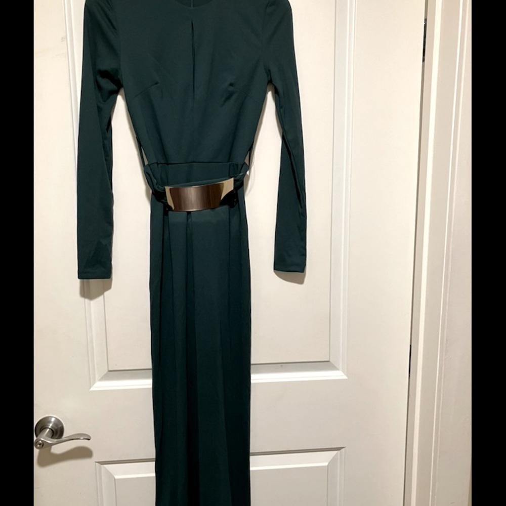 Elegant green maxi dress
